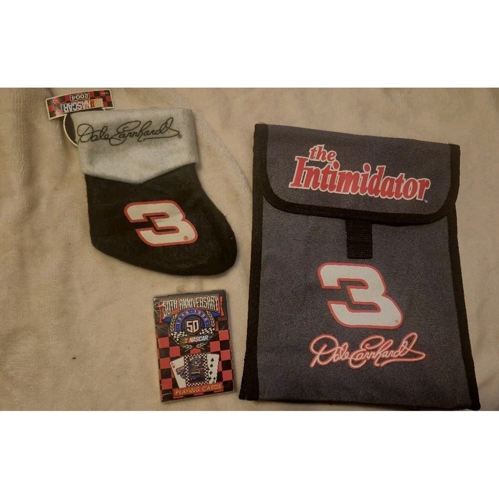 Dale Earnhardt #3 NASCAR Bundle | Intimidator Pouch + Stocking + Cards